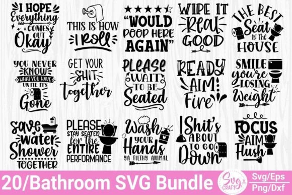 Bathroom SVG Bundle, Bathroom Quote