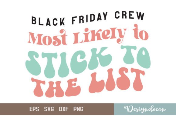 Black Friday Crew Groovy Sublimation SVG