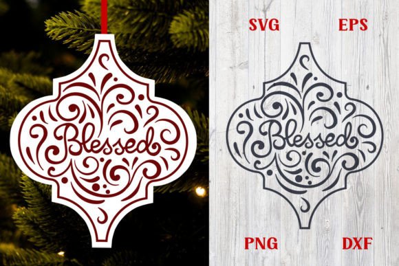 Blessed Christmas Arabesque SVG