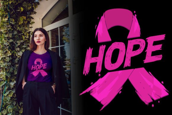 Pink Ribbon Breast Cancer Ribbon SVG