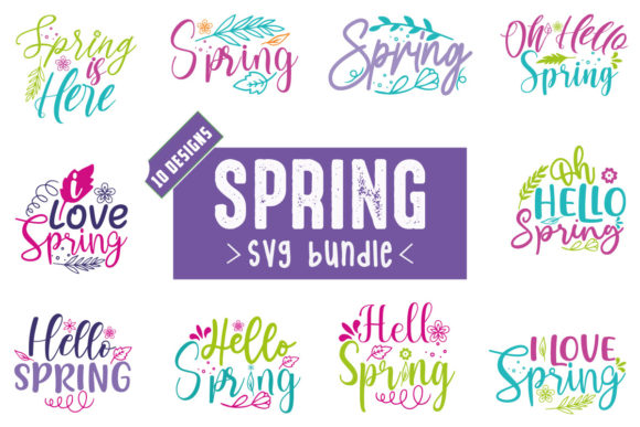 Spring SVG Bundle Vol.7: Graphics for Crafts & Content